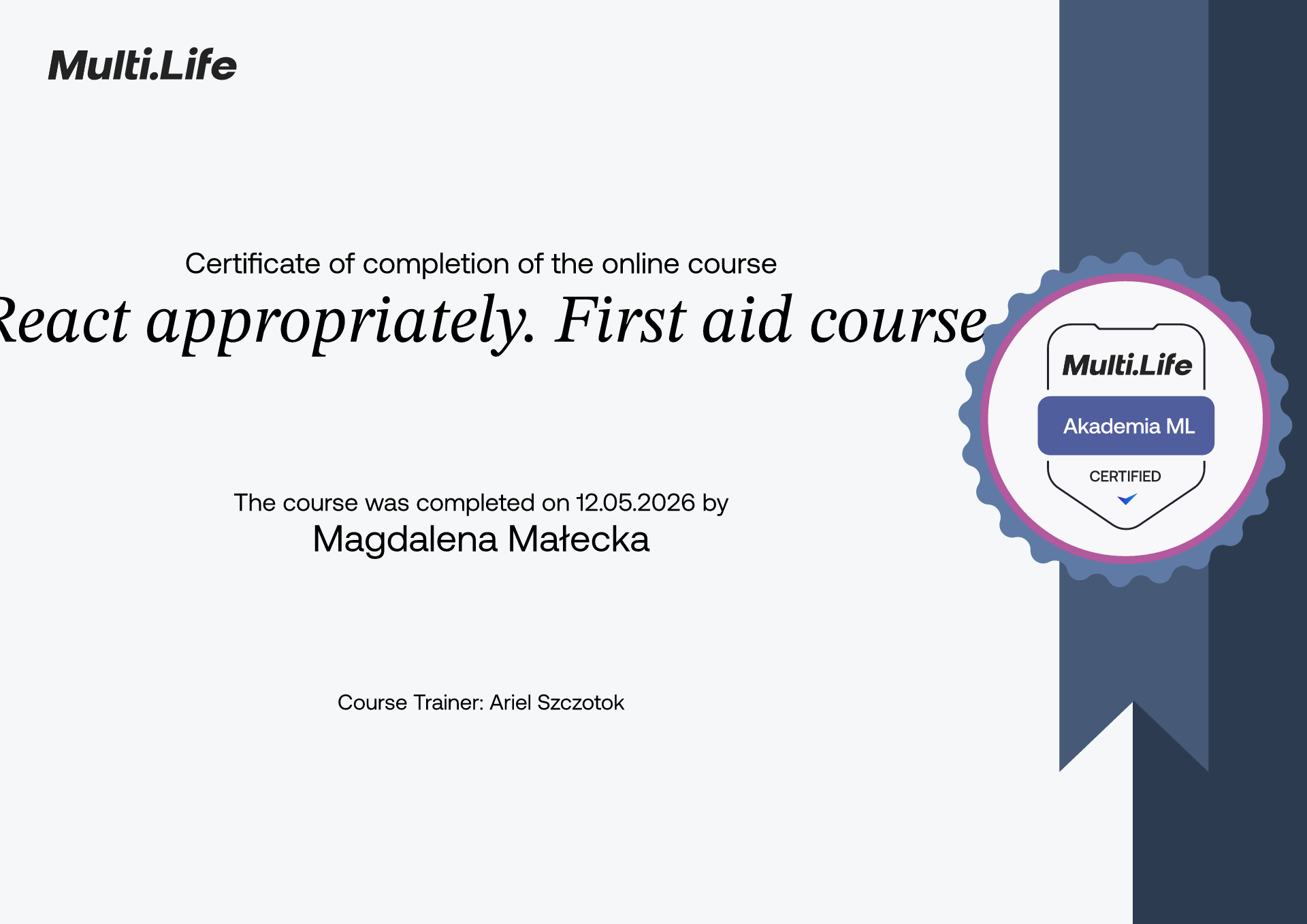 Certificate